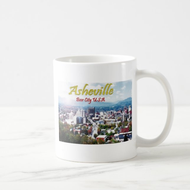 ASHEVILLE, NORTH CAROLINA Bier-Stadt USA Kaffeetasse (Rechts)