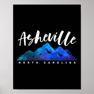 Asheville North Carolina Camping Wandern Ski Fam Poster