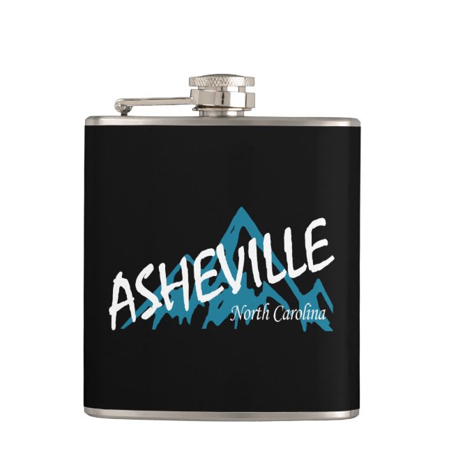Asheville North Carolina Flachmann (Vorderseite)