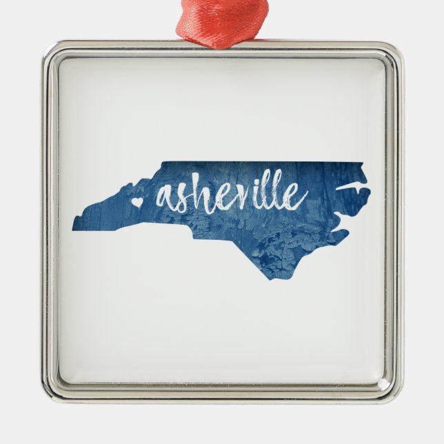 Asheville North Carolina Holzkörner Ornament Aus Metall (Vorne)