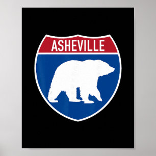 Asheville North Carolina Nc Interstate-Autobahn Ro Poster