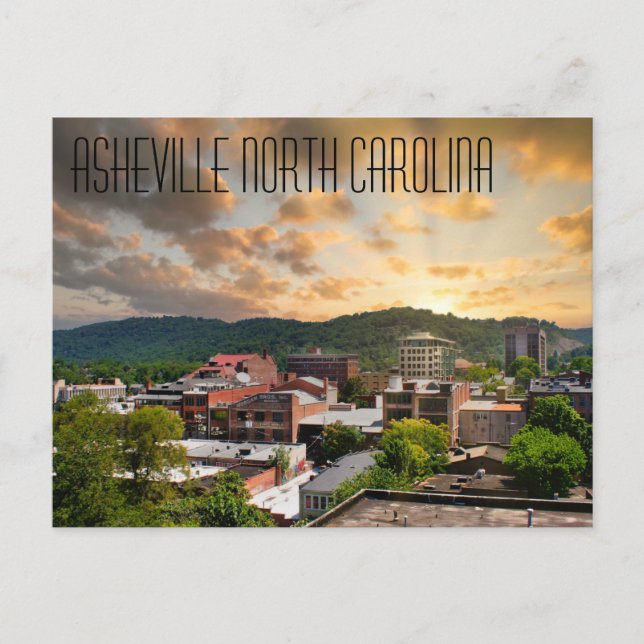 Asheville North Carolina Postkarte (Vorderseite)