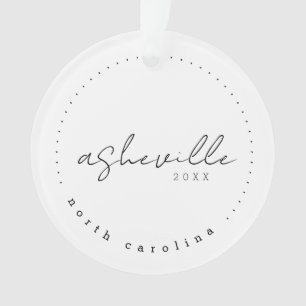 Asheville North Carolina Travel USA Simple Ornament