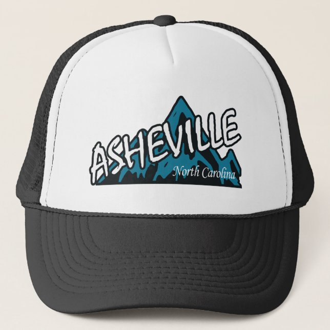 Asheville North Carolina Truckerkappe (Vorderseite)