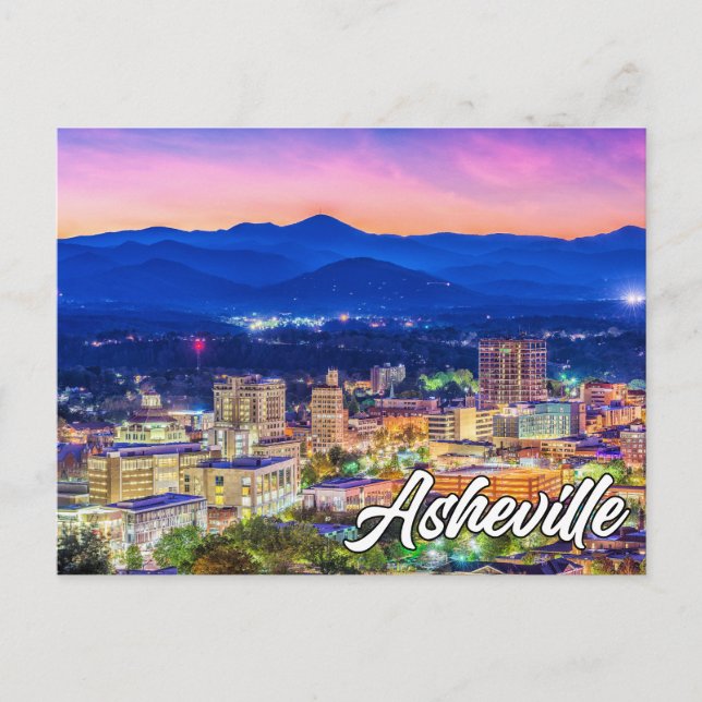 Asheville, North Carolina, USA Postkarte (Vorderseite)