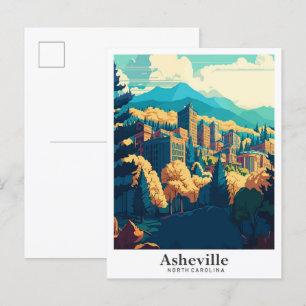 Asheville North Carolina Vintag Postkarte