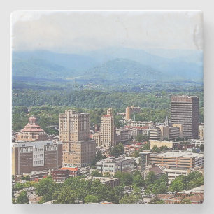 Asheville-Stadtbild, Asheville, NC. Steinuntersetzer