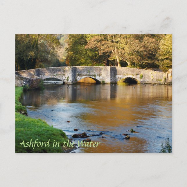 Ashford im Water Derbyshire Souvenir-Foto Postkarte (Vorderseite)