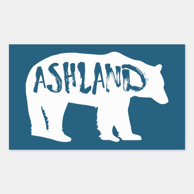 Ashland Oregon Bear Rechteckiger Aufkleber (Vorderseite)