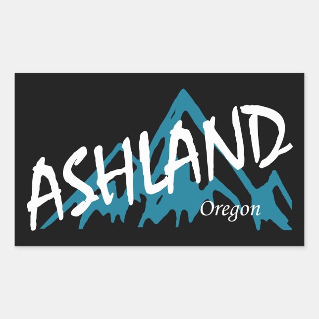 Ashland Oregon Mountains Rechteckiger Aufkleber (Vorderseite)