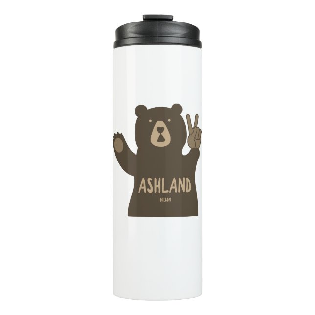 Ashland Oregon Peace Bear Thermosbecher (Vorderseite)