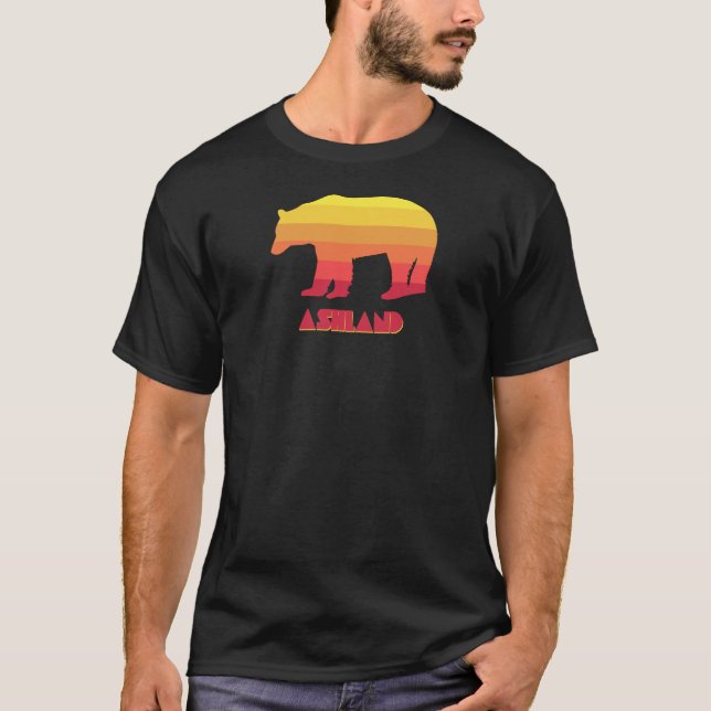 Ashland Oregon Rainbow Bear T-Shirt (Vorderseite)