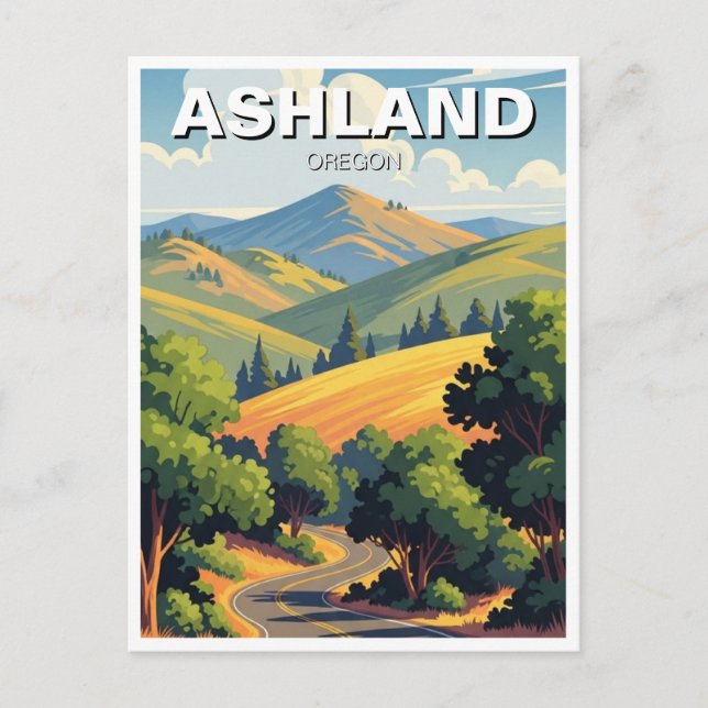 Ashland Oregon Travel Postcard Postkarte (Vorderseite)