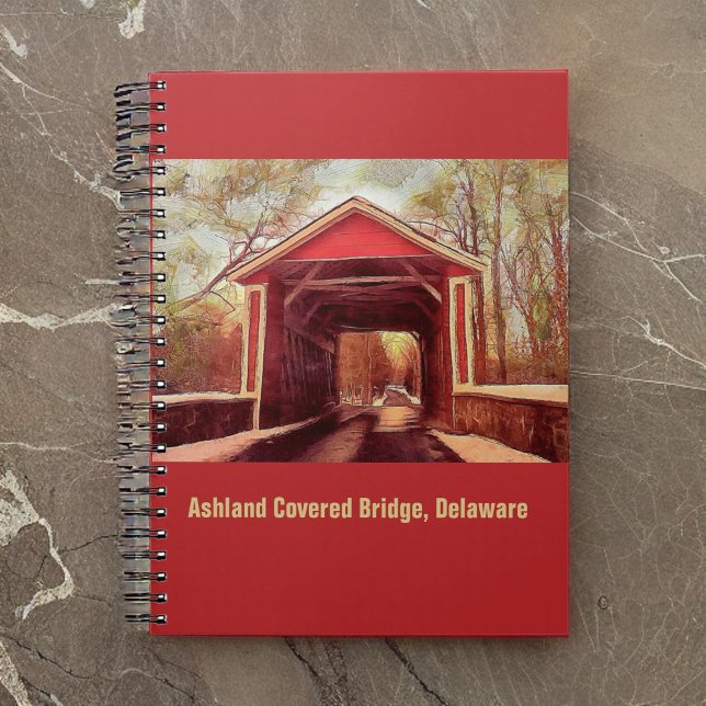 Ashland Red Covered Bridge in Delaware auf Red Notizblock (Von Creator hochgeladen)