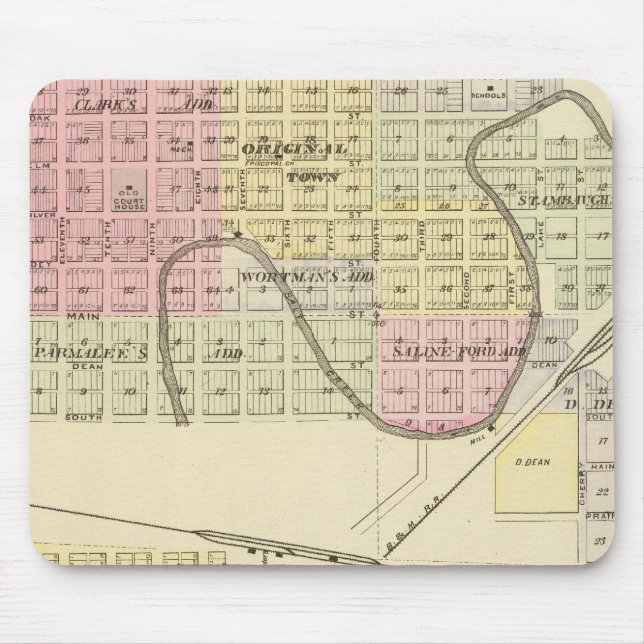 Ashland und Wahoo, Nebraska Mousepad (Vorne)