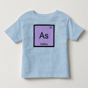 Ashley Name Chemie Element Periodensystem Kleinkind T-shirt