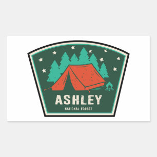 Ashley National Forest Camping Rechteckiger Aufkleber