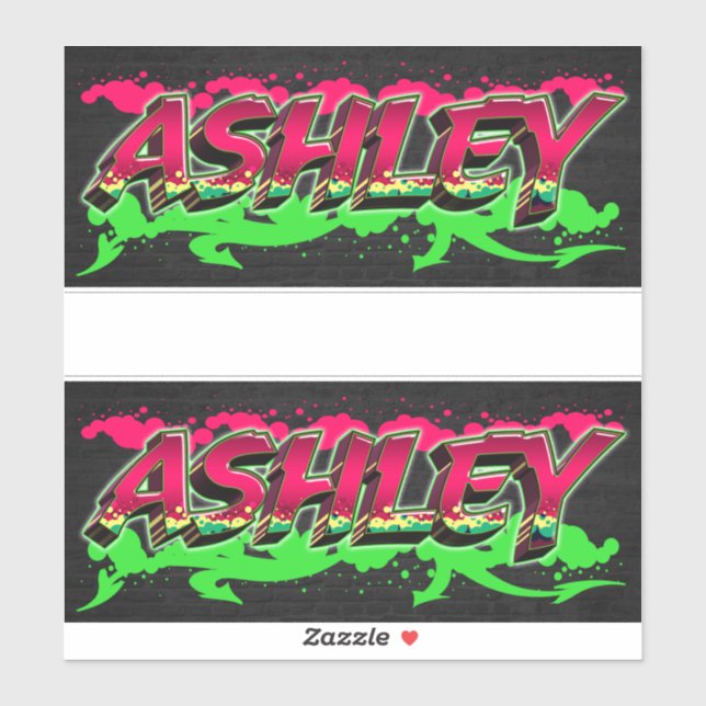 Ashley Vorname Name Graffiti Aufkleber Sticker (Blatt)