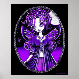 Ashly Lila Butterfly Moon Fairy Poster