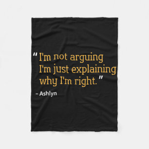 Ashlyn Gift Zitat Personalisiert Funny Geburtstags Fleecedecke
