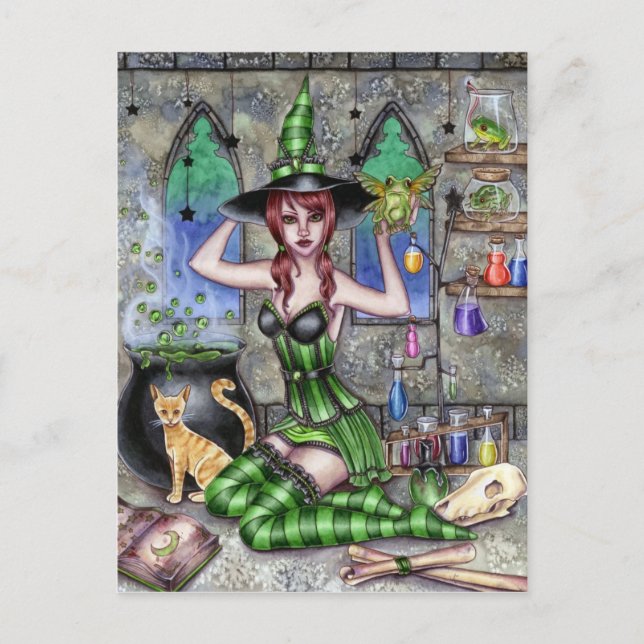 Ashlyn - Potion Hexenkarte Postkarte (Vorderseite)