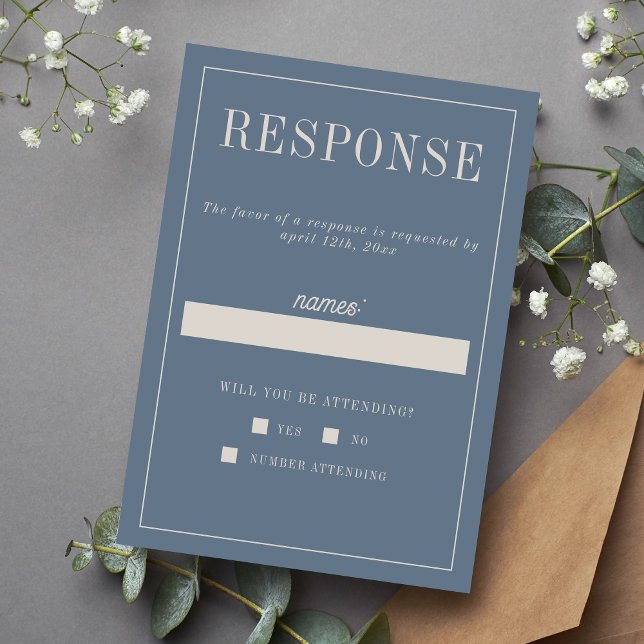 Ashlynn | Kurierte Farben | Hochzeit RSVP Karte (Von Creator hochgeladen)