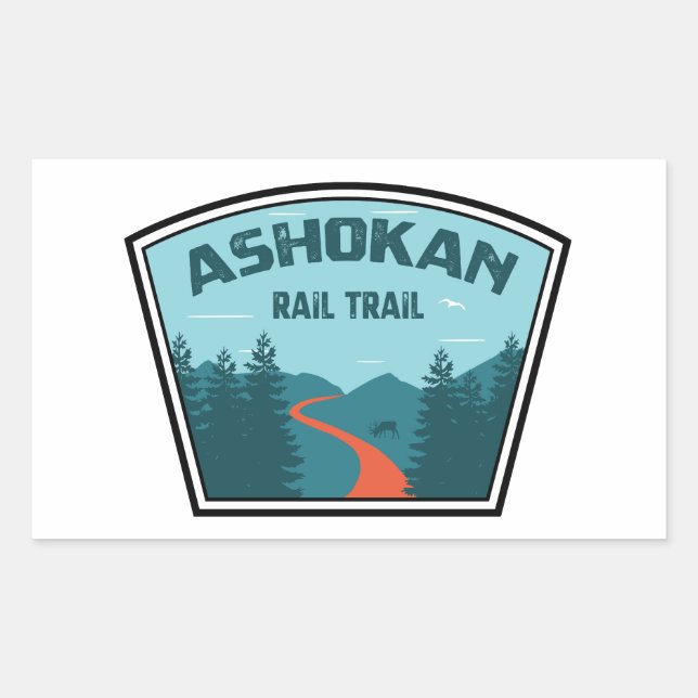 Ashokan Rail Trail New York Rechteckiger Aufkleber (Vorderseite)