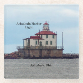 Ashtabula Harbour Light glass Untersetzer