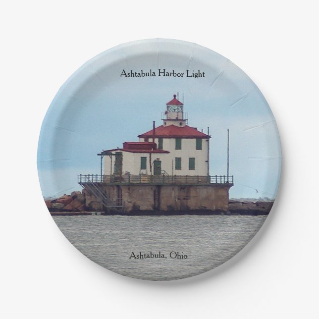 Ashtabula Harbour Light Paper Platte Pappteller (Vorderseite)