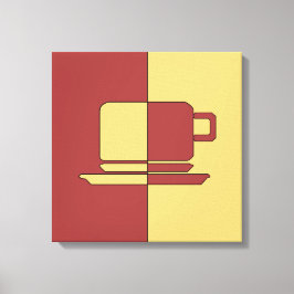 Ashton Burgundy und Gold Cup Leinwanddruck