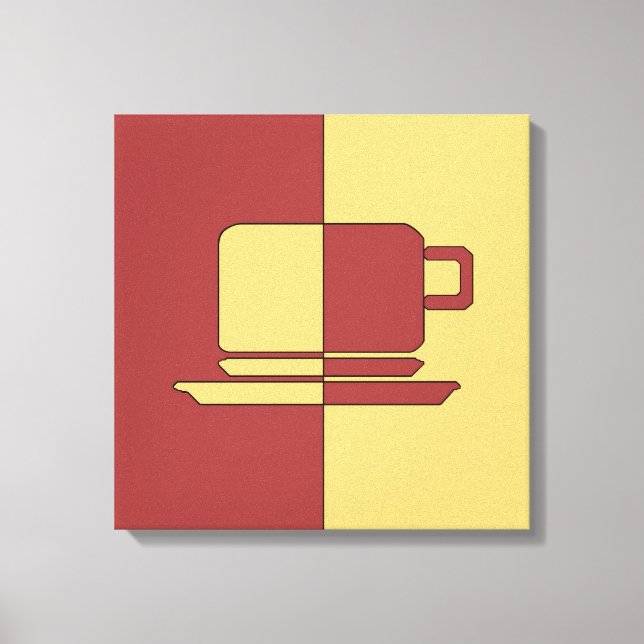 Ashton Burgundy und Gold Cup Leinwanddruck (Vorderseite)