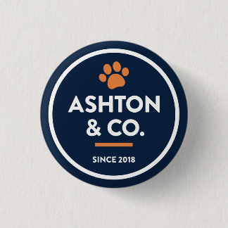 Ashton & Co. K9 Academy 2c Paw Dark Button