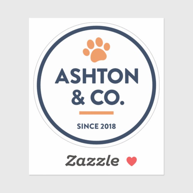 Ashton & Co. K9 Academy 2c Paw Dark Sticker (Blatt)