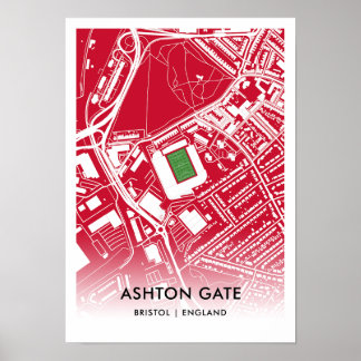 Ashton Gate Poster - Zuhause des Bristol City FC, 