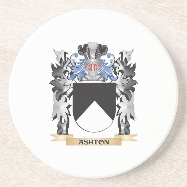 Ashton Wappen - Familienwappen Getränkeuntersetzer (Vorne)