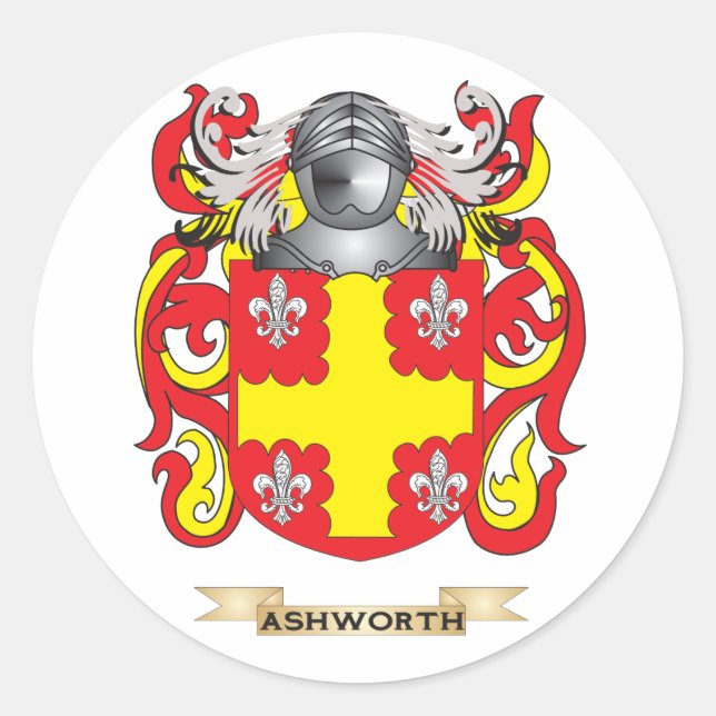 Ashworth Coat of Arms (Familienwappen) Runder Aufkleber (Vorderseite)