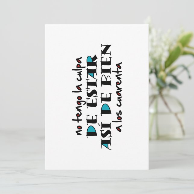 Así de bien a los 40 einladung (Stehend Vorderseite)