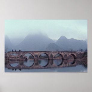 Asia, China, Guizhou, Anshuichang. Ancient Poster