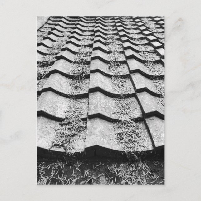 Asia, Japan, Miyajima. Clay roof detail Postkarte (Vorderseite)
