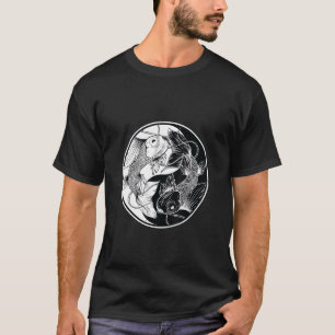 Asia Koi Fischgarten Ying und Yang T-Shirt