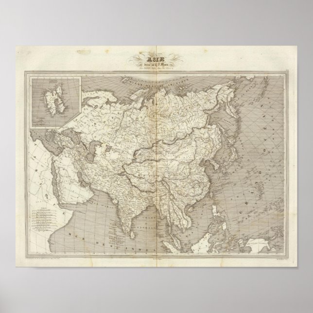 Asia Map Poster (Vorne)