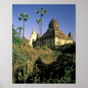 Asia, Myanmar, Bagan. Kubyauk-Gyi Temple. Poster