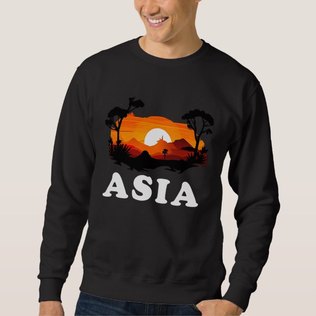 Asia Pride Sunset Continent Souvenir Sweatshirt (Vorderseite)