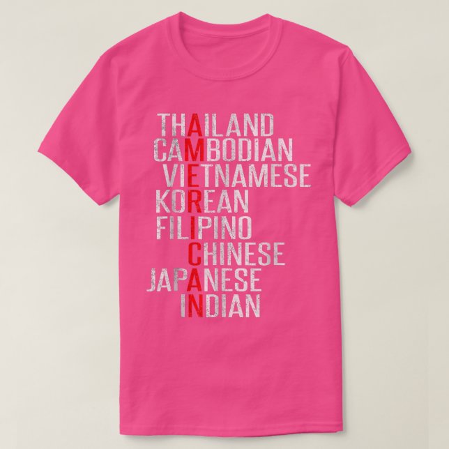 Asian American Pride We Are All Americans  T-Shirt (Design vorne)