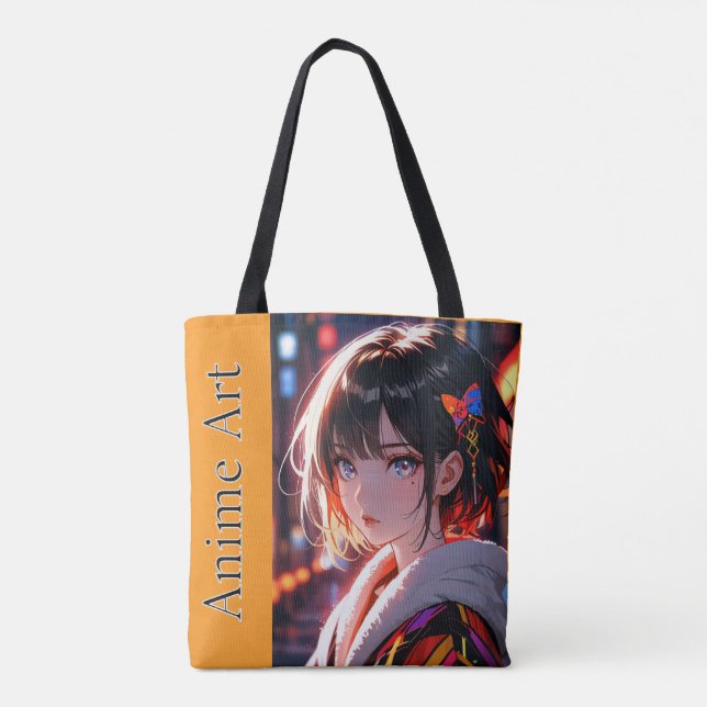 Asian anime cute girl designトートバッグ tasche (Rückseite)