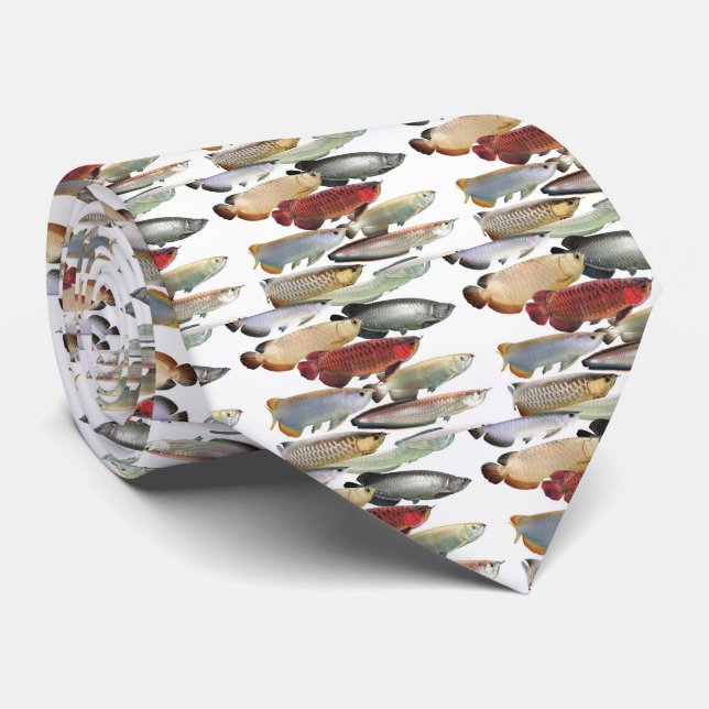 Asian Arowana Krawatte (Gerollt)