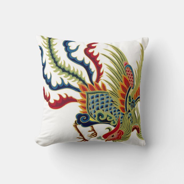 Asian Art Rooster Kissen (Vorderseite)