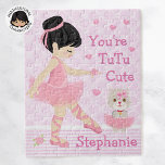 Asian Ballerina Tutu Niedlich Jigsaw Puzzle<br><div class="desc">Personalisierte multikulturelle Ballerina "You're TuTu Niedlich". Bitte Karo mehr von meinen personalisierten Geschenken raus.</div>