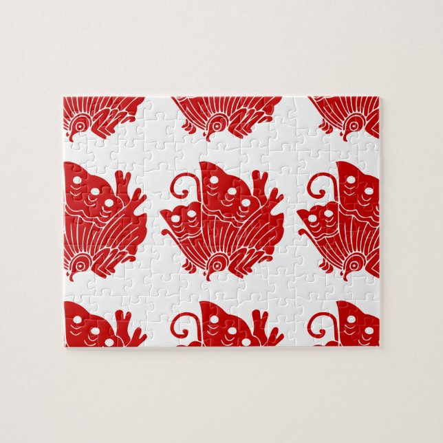 Asian Butterfly Japanese Kamon Design (Horizontal)