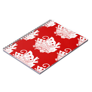 Asian Butterfly Japanese Kamon Design Notizblock